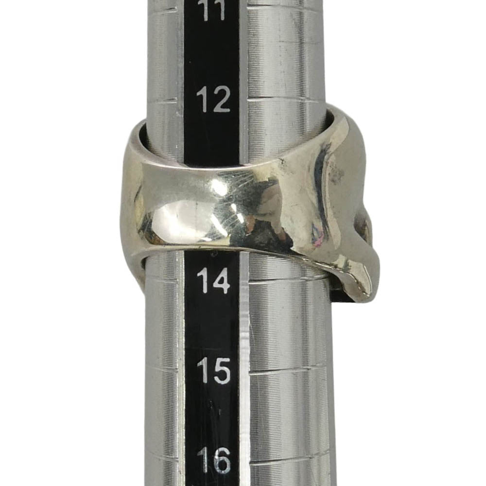 CRAZY PIG クレイジーピッグ ギャランティカード付属 LARGE Evil Skull Ring ラージ エビル スカル リング シルバー系 約13号【中古】