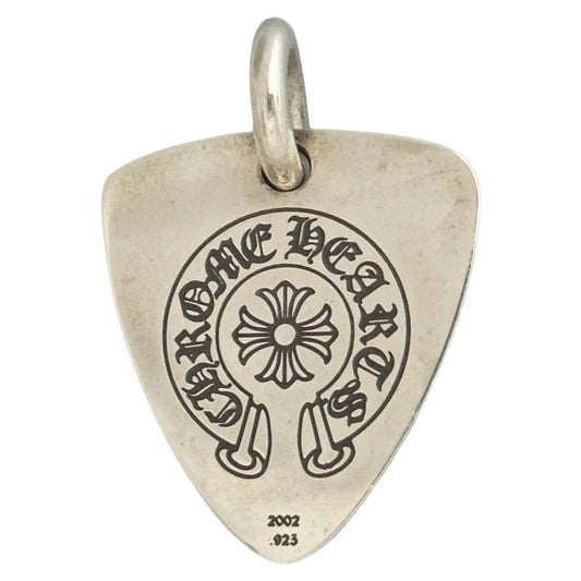 CHROME HEARTS クロムハーツ（原本無） GUITAR PICK LT リップ&タン ギターピック ペンダントトップ シルバー系【中古】