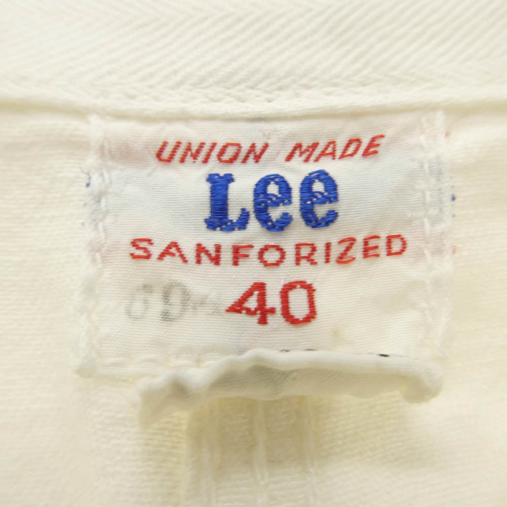 Lee リー 50s SANFORIZED HBT SERVICE COAT ヘリンボーンツイル サービスコート ショップコート オフホワイト系 40【中古】