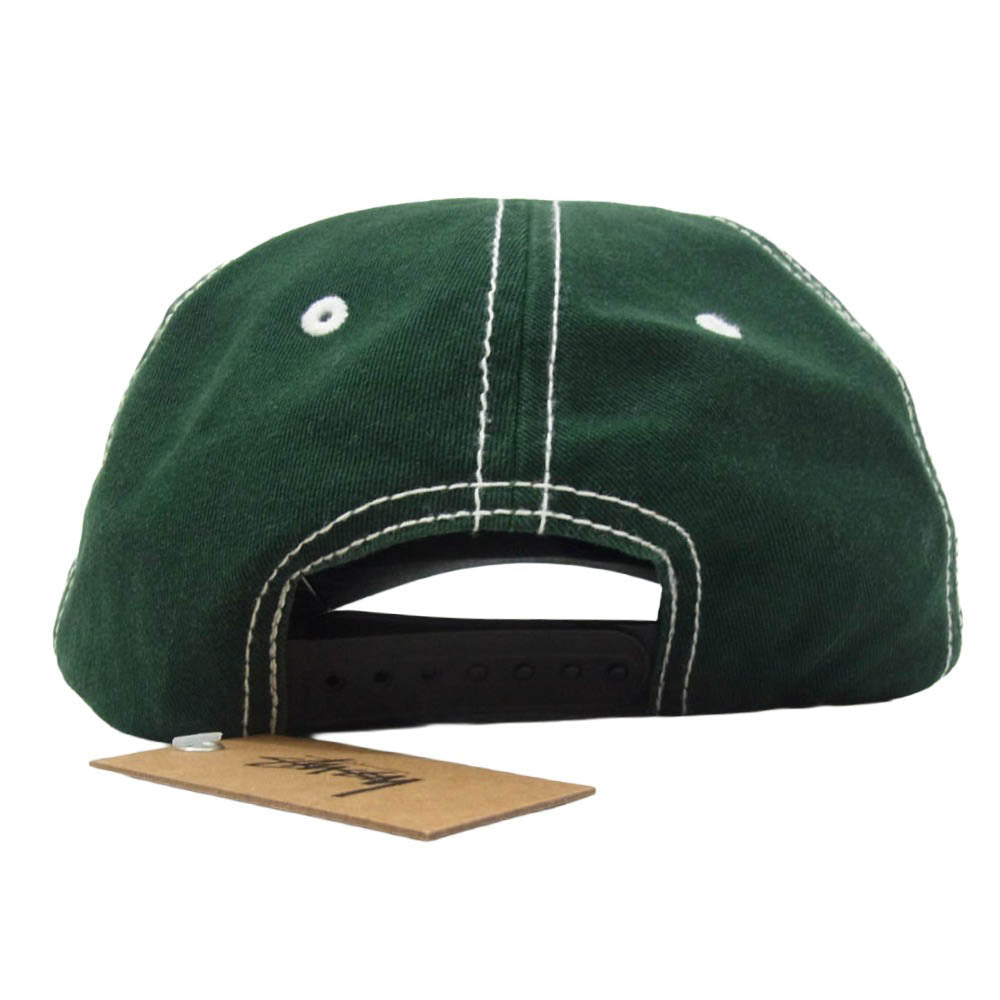 STUSSY ステューシー 26AW 26F1318258 ADWYSD Always Do What You Should Do Snapback Cap Hunter クラウン ロゴ刺繍 6パネル キャップ 帽子 グリーン系【極上美品】【中古】