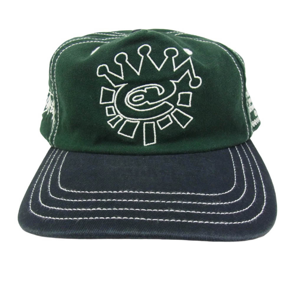 STUSSY ステューシー 26AW 26F1318258 ADWYSD Always Do What You Should Do Snapback Cap Hunter クラウン ロゴ刺繍 6パネル キャップ 帽子 グリーン系【極上美品】【中古】