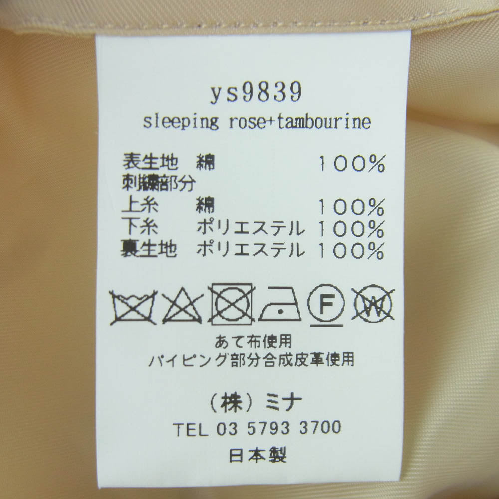 mina perhonen ミナペルホネン ys9839 sleeping rose tambourine タンバリン スリーピングローズ エッグバッグ グレー系 オフホワイト系【中古】