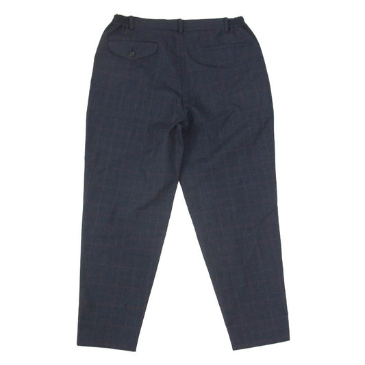 COMME des GARCONS HOMME DEUX コムデギャルソンオムドゥ 26SS DQ-P027-051 Wool Glen Check Windowpane Pants ウールグレンチェックウインドペンパンツ ネイビー系 M【極上美品】【中古】