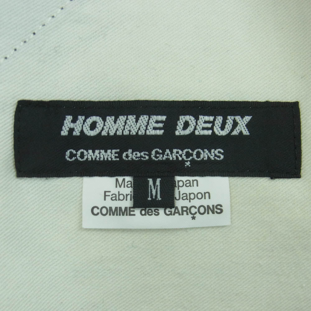 COMME des GARCONS HOMME DEUX コムデギャルソンオムドゥ 26SS DQ-P042-051 Wool Shadow Stripe Pants ウール ストライプ イージー スラックス パンツ ダークグレー系 ダークネイビー系 M【極上美品】【中古】
