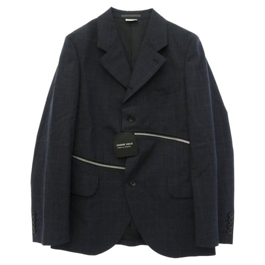 COMME des GARCONS HOMME DEUX コムデギャルソンオムドゥ 26SS DQ-J033-051 Wool Glen Check Windowpane Jacket ウールグレンチェックウインドペンジャケット ネイビー系 S【極上美品】【中古】