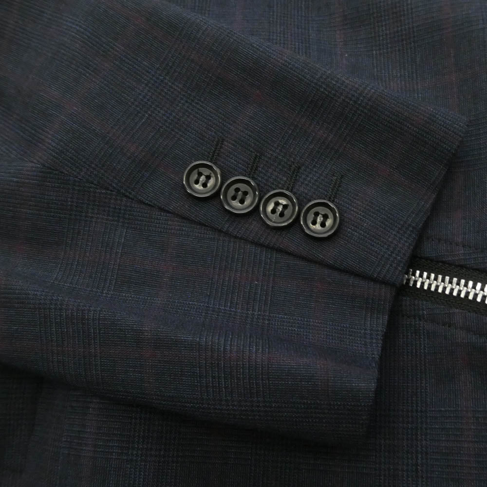 COMME des GARCONS HOMME DEUX コムデギャルソンオムドゥ 26SS DQ-J033-051 Wool Glen Check Windowpane Jacket ウールグレンチェックウインドペンジャケット ネイビー系 S【極上美品】【中古】