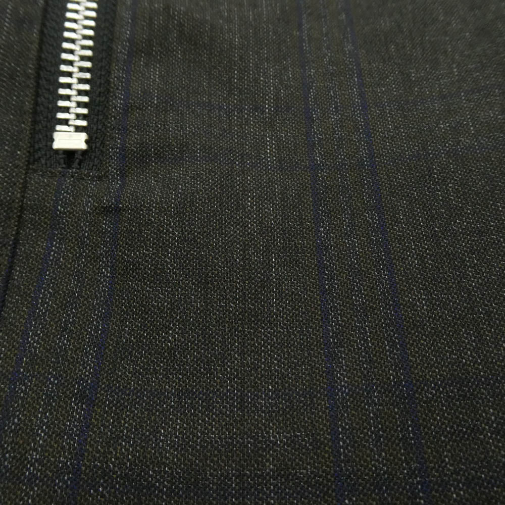 COMME des GARCONS HOMME DEUX コムデギャルソンオムドゥ 26SS DQ-J040-051 Wool Shadow Stripe ZIP Jacket フロントジップデザイン ウール ストライプ テーラードジャケット ダークブラウン系 S【極上美品】【中古】