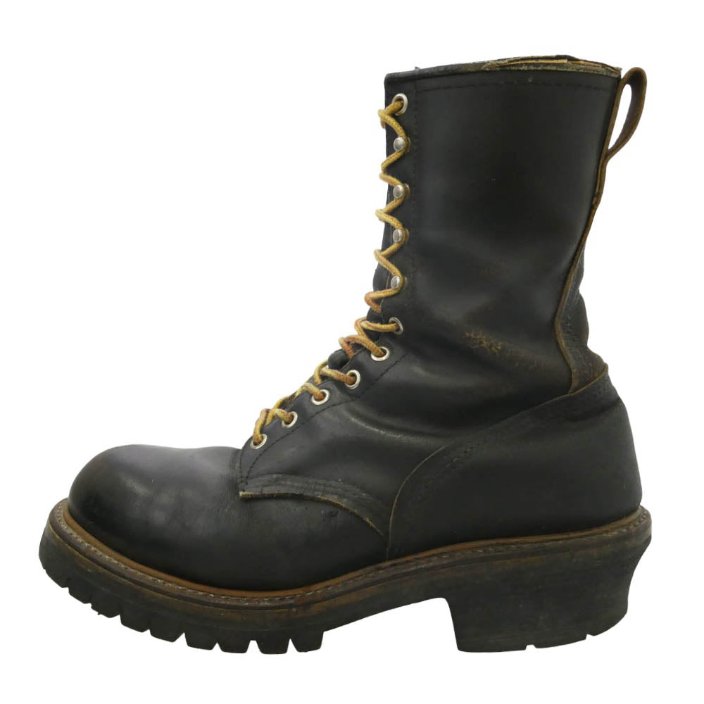 RED WING レッドウィング 2218 USA製 PT91 90s LOGGER BOOTS ロガー ブーツ ブラック系 9D【中古】
