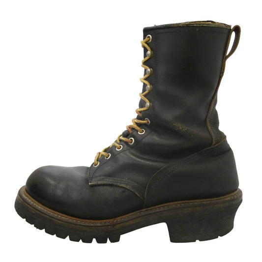 RED WING レッドウィング 2218 USA製 PT91 90s LOGGER BOOTS ロガー ブーツ ブラック系 9D【中古】