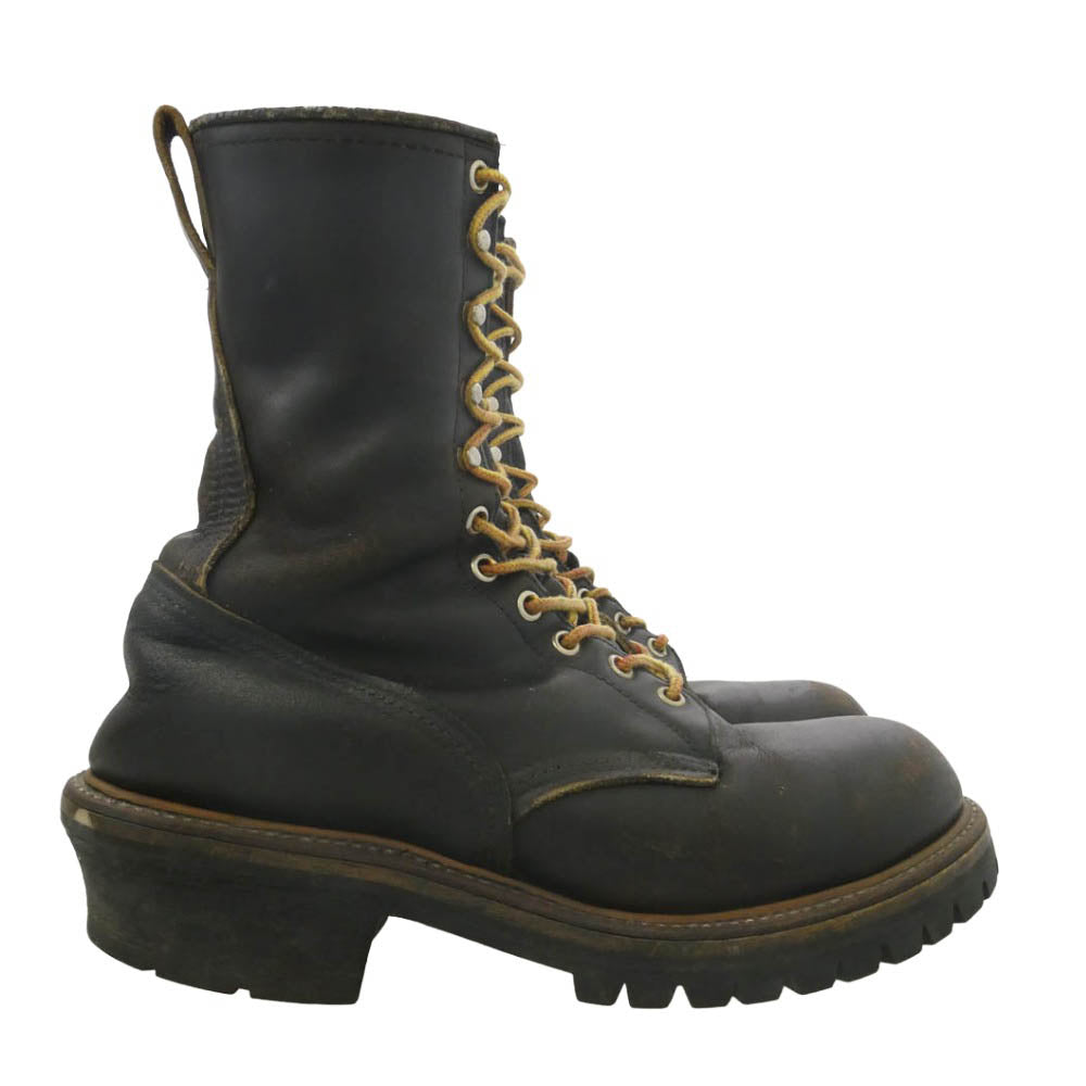 RED WING レッドウィング 2218 USA製 PT91 90s LOGGER BOOTS ロガー ブーツ ブラック系 9D【中古】
