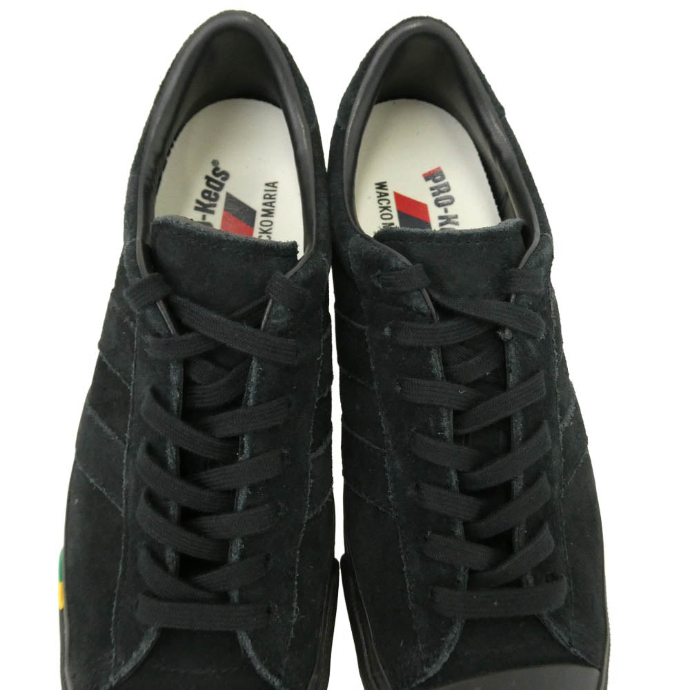 WACKO MARIA ワコマリア PRO-Keds プロケッズ PN1021W1 × PRO-Keds プロケッズ ROYAL PLUS SUEDE LO ロイヤルプラス スエード ロー スニーカー ブラック系 26.5cm【中古】