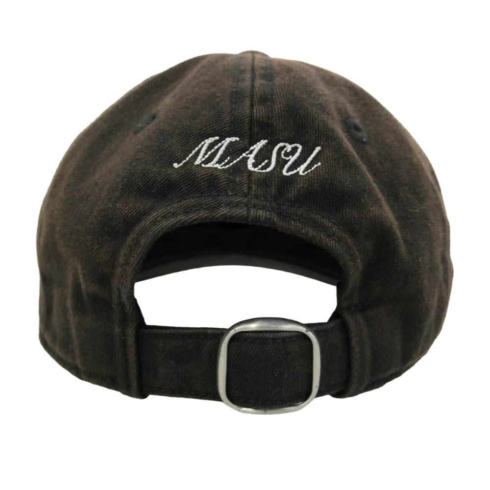 エムエーエスユー MB EMBROIDERY CAP 刺繍 キャップ 帽子 ブラック系【中古】