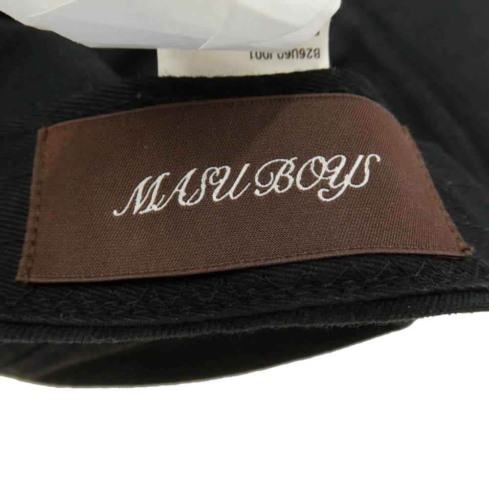 エムエーエスユー MB EMBROIDERY CAP 刺繍 キャップ 帽子 ブラック系【中古】