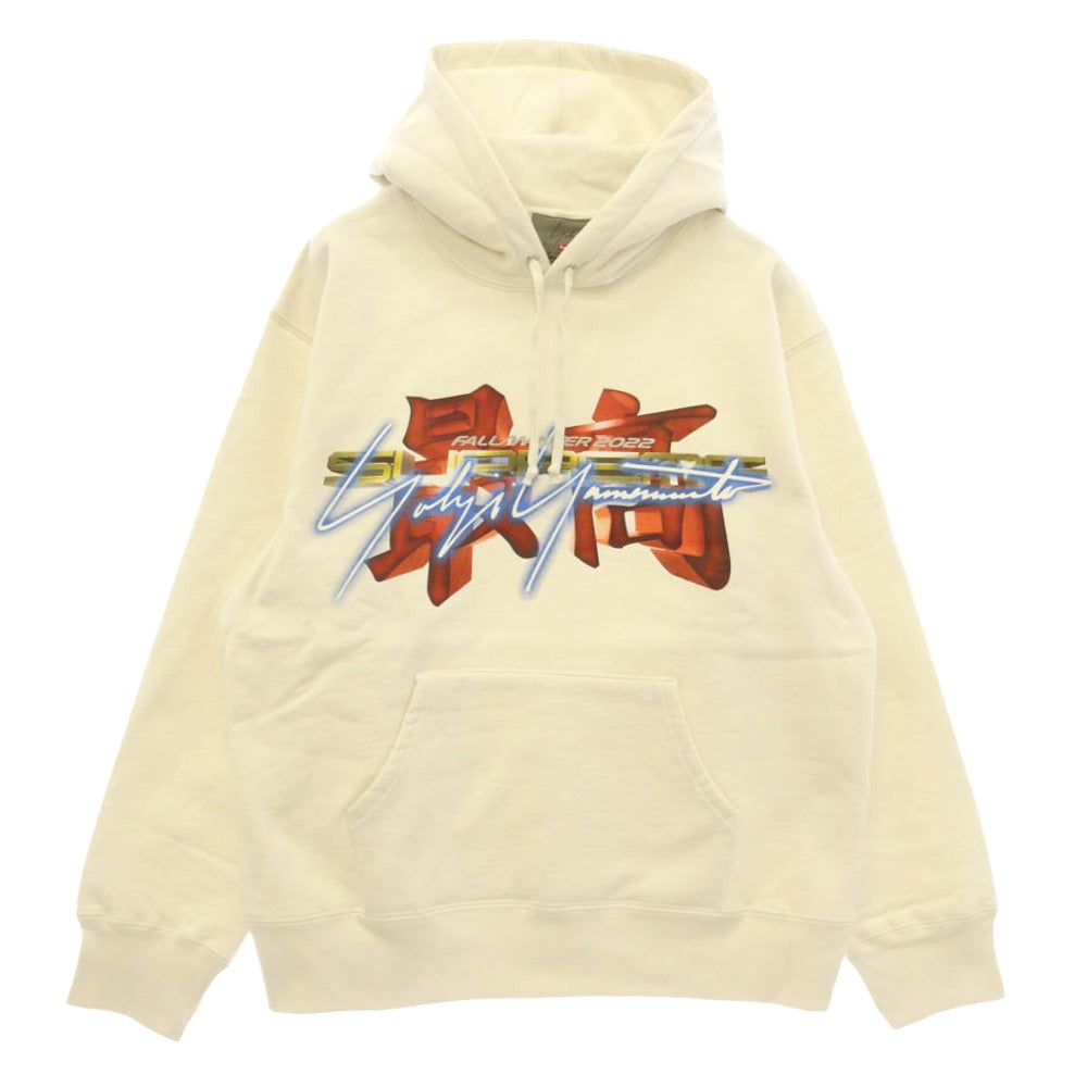 Supreme シュプリーム Yohji Yamamoto ヨウジヤマモト × Yohji Yamamoto ヨウジヤマモト Tekken Hooded Sweatshirt Stone 鉄拳 ストーン フーデッド スウェットシャツ パーカー ホワイト系 M【中古】