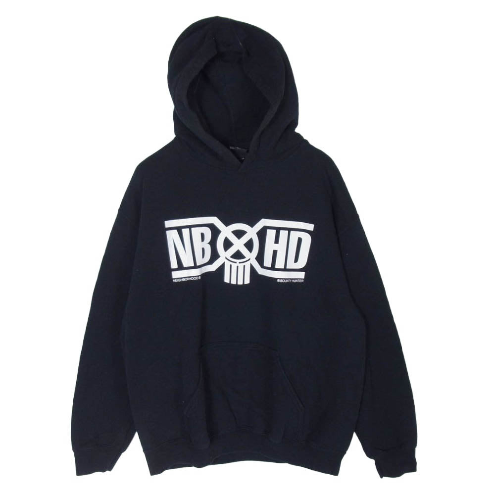 BOUNTY HUNTER バウンティーハンター NEIGHBORHOOD ネイバーフッド ロゴ フーディー ブラック系 M【中古】