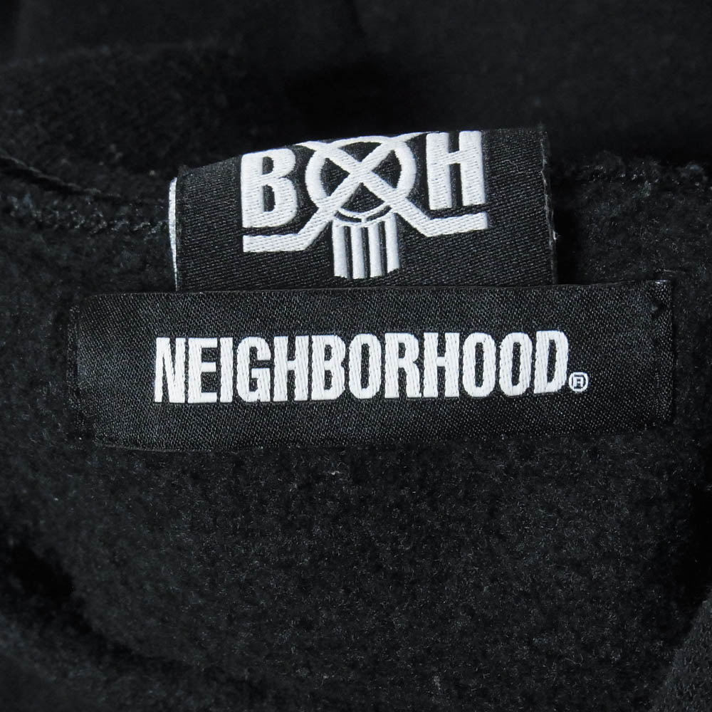 BOUNTY HUNTER バウンティーハンター NEIGHBORHOOD ネイバーフッド ロゴ フーディー ブラック系 M【中古】