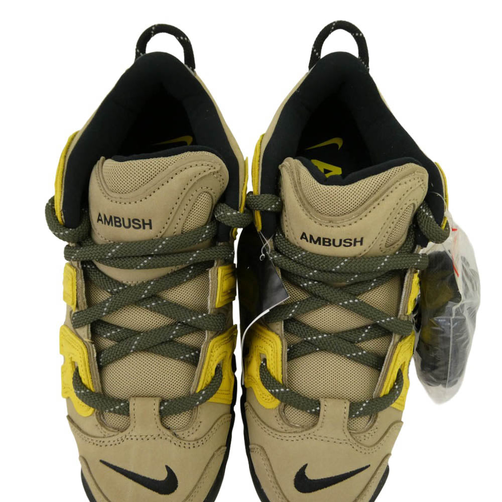NIKE ナイキ AMBUSH アンブッシュ FB1299-200 × AMBUSH Air More Uptempo Low Vivid Sulfur and Limestone アンブッシュ エアモアアップテンポ ローカットスニーカー マルチカラー系 26.5cm【極上美品】【中古】