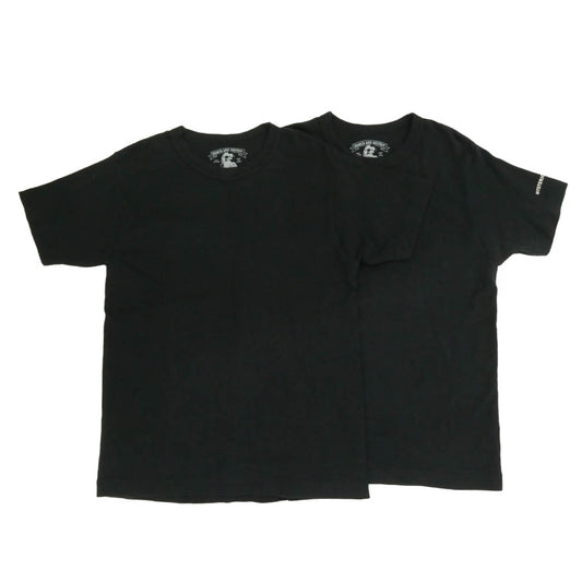 HYSTERIC GLAMOUR ヒステリックグラマー 02241CE01 HYS SYMBOL 2PAC パック 2点セット Tシャツ 半袖 ブラック系 L【中古】