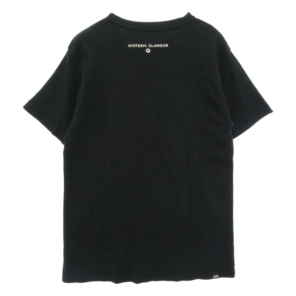 HYSTERIC GLAMOUR ヒステリックグラマー 02241CE01 HYS SYMBOL 2PAC パック 2点セット Tシャツ 半袖 ブラック系 L【中古】