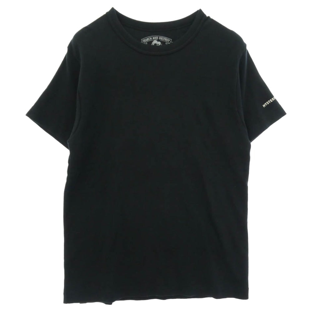 HYSTERIC GLAMOUR ヒステリックグラマー 02241CE01 HYS SYMBOL 2PAC パック 2点セット Tシャツ 半袖 ブラック系 L【中古】