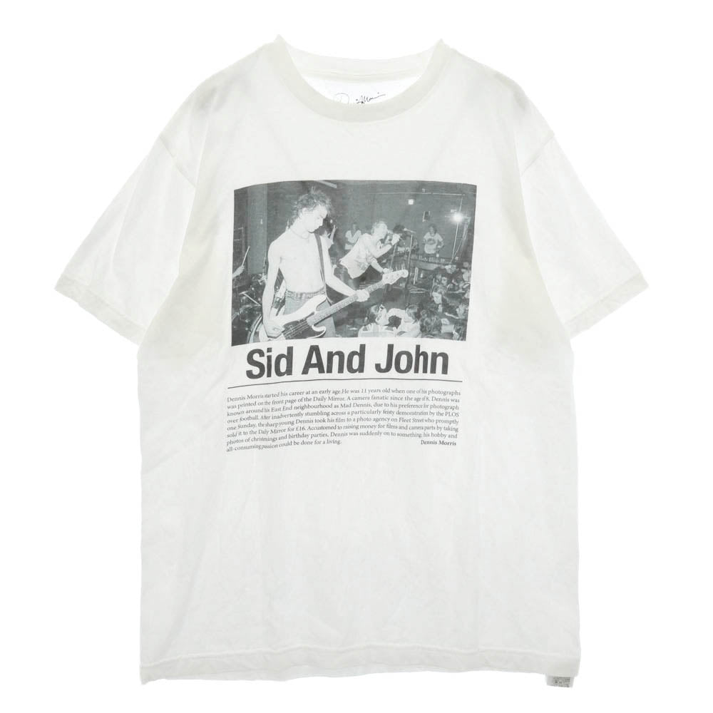BEAMS ビームス TCCBEM-25AW-03CS Dennis Morris デニスモリス 別注 Sid And John セックスピストルズ シドヴィシャス ジョニーロットン プリント Tシャツ 半袖 ホワイト系 L【中古】