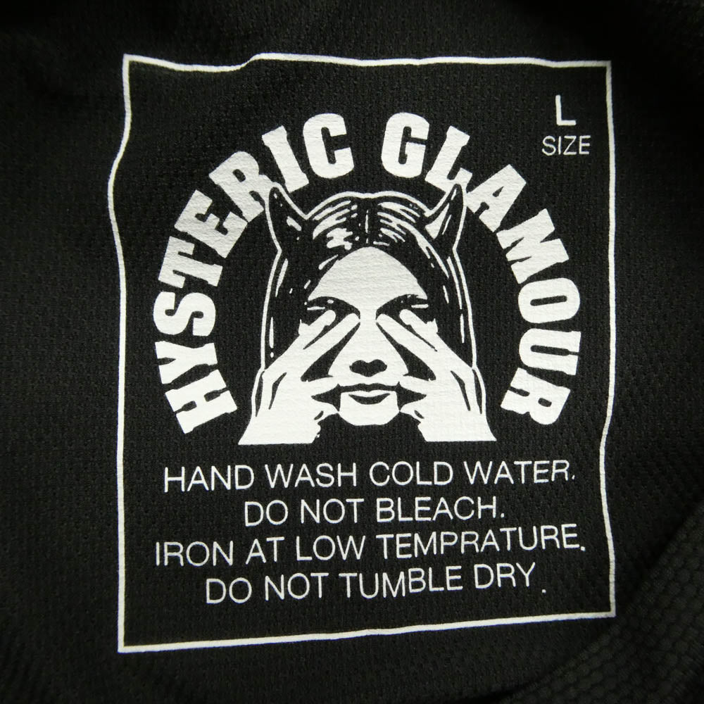 HYSTERIC GLAMOUR ヒステリックグラマー 02261CT40 VIXEN GIRL ファンクショナル プリント Tシャツ 半袖 ブラック系 L【中古】