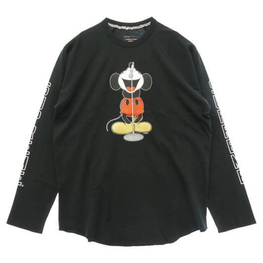 Supreme シュプリーム NUMBER(N)INE ナンバーナイン Disney ディズニー × Number (N)ine ナンバーナイン × Mickey Raglan L/s Top ミッキー ラグラン スリーブ クルーネック Tシャツ 長袖 ブラック系 L【新古品】【未使用】【中古】