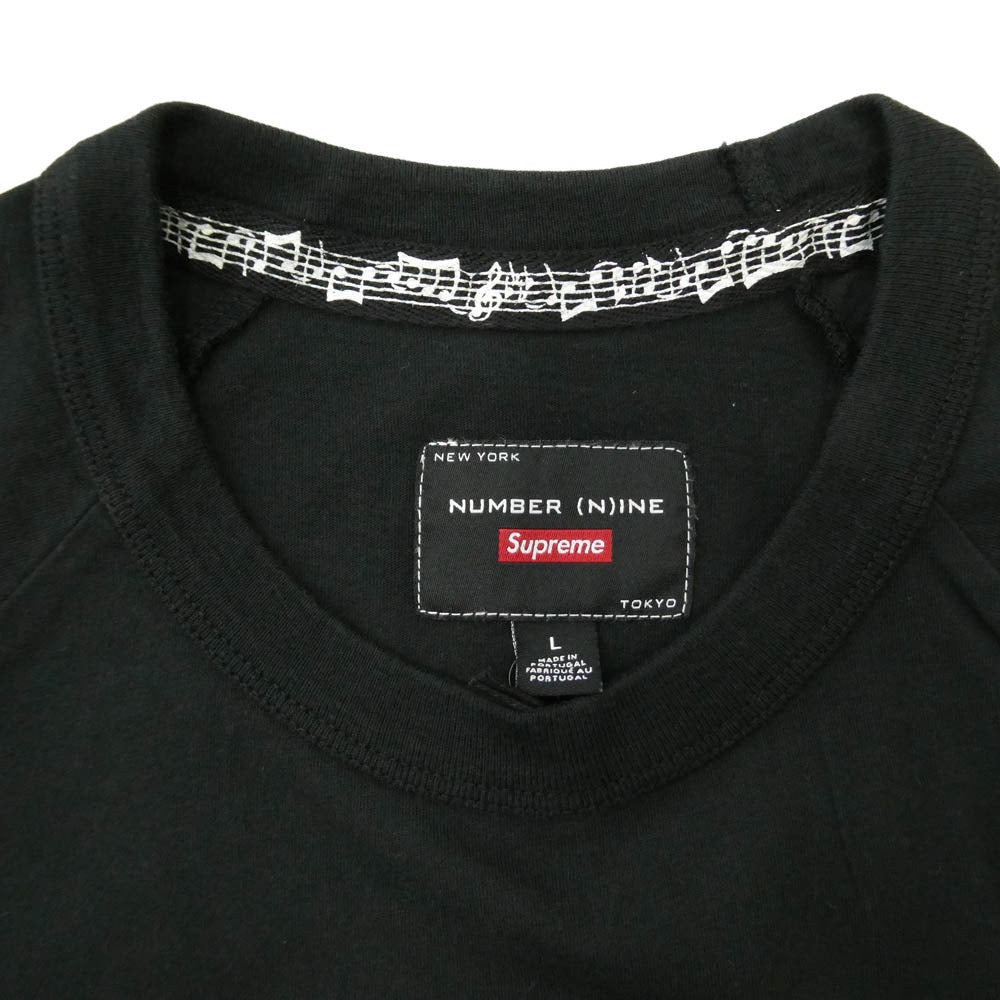 Supreme シュプリーム NUMBER(N)INE ナンバーナイン Disney ディズニー × Number (N)ine ナンバーナイン × Mickey Raglan L/s Top ミッキー ラグラン スリーブ クルーネック Tシャツ 長袖 ブラック系 L【新古品】【未使用】【中古】