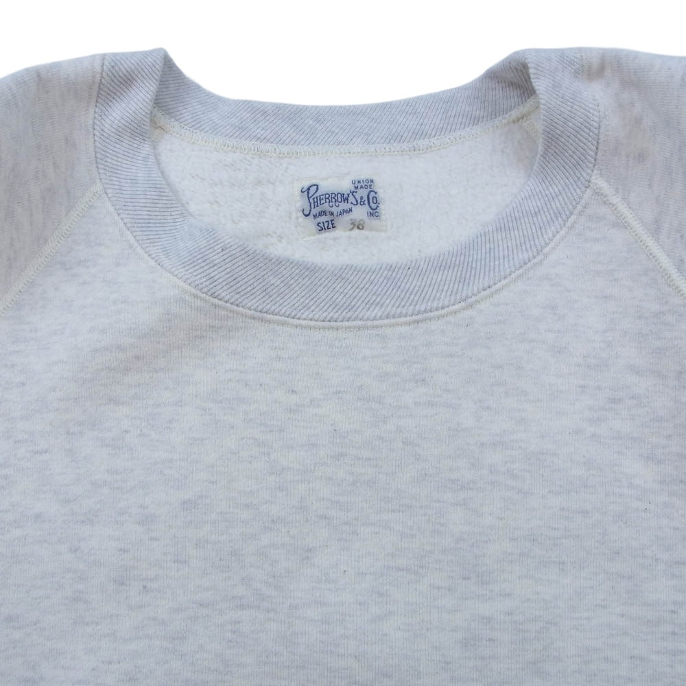 Pherrow's フェローズ PVSR-SCS SMART CLOTHING STORE 直営店別注 ラグランスリーブ スウェット グレー系 38【中古】