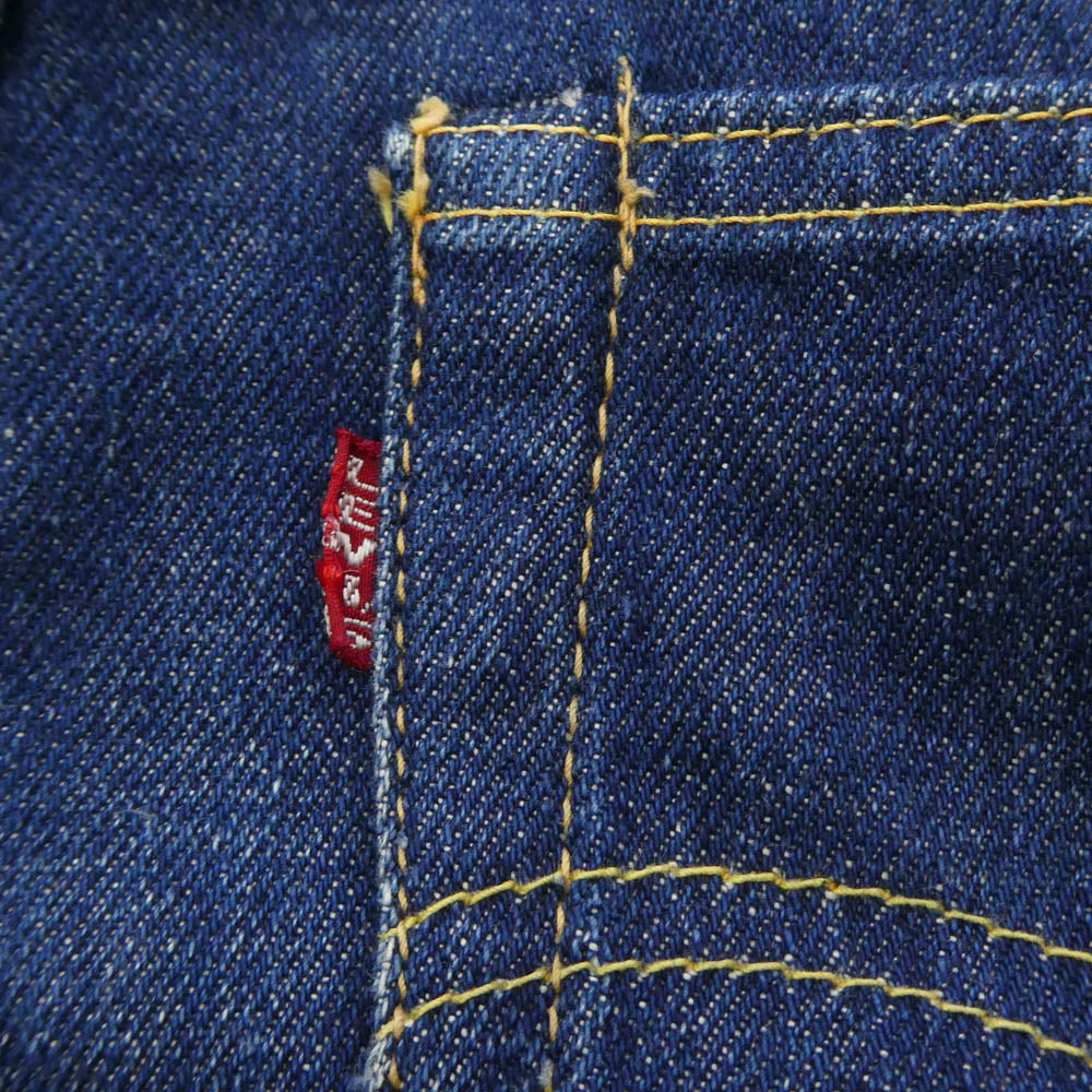 Levi's リーバイス 701XX 60s VINTAGE ヴィンテージ ボタン裏刻印K BIGE ビッグE 隠しリベット GRIPPER ZIPPER グリッパージッパー モンロー デニム パンツ インディゴブルー系【中古】