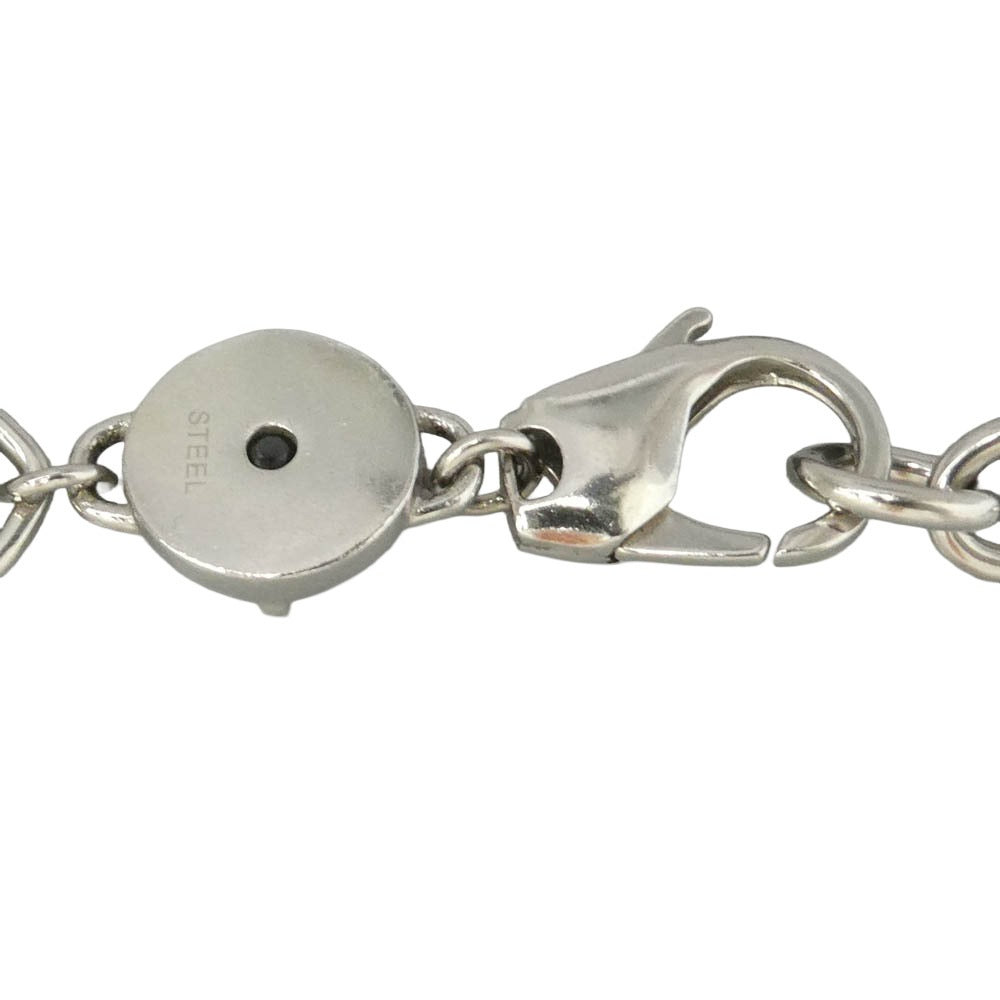 DIESEL ディーゼル DX1351 Dロゴ チェーン ブレスレット シルバー系【中古】