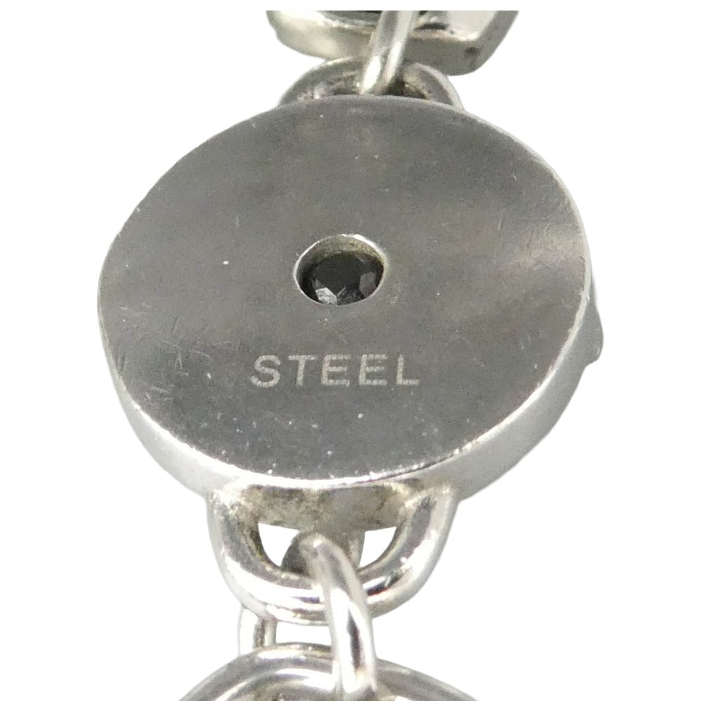 DIESEL ディーゼル DX1351 Dロゴ チェーン ブレスレット シルバー系【中古】