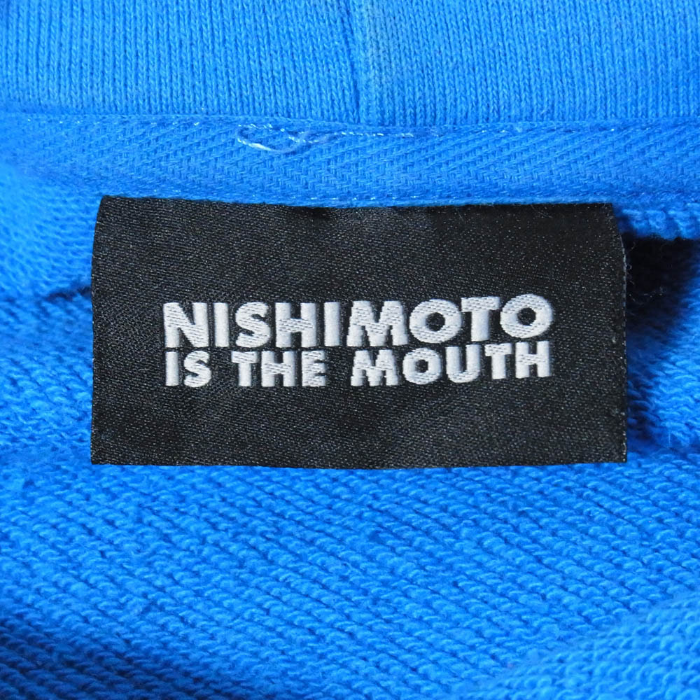 ニシモト イズ ザ マウス Balansa Hoodie バランサ フーディー フロント バック プリント パーカー ブルー系 XL【中古】