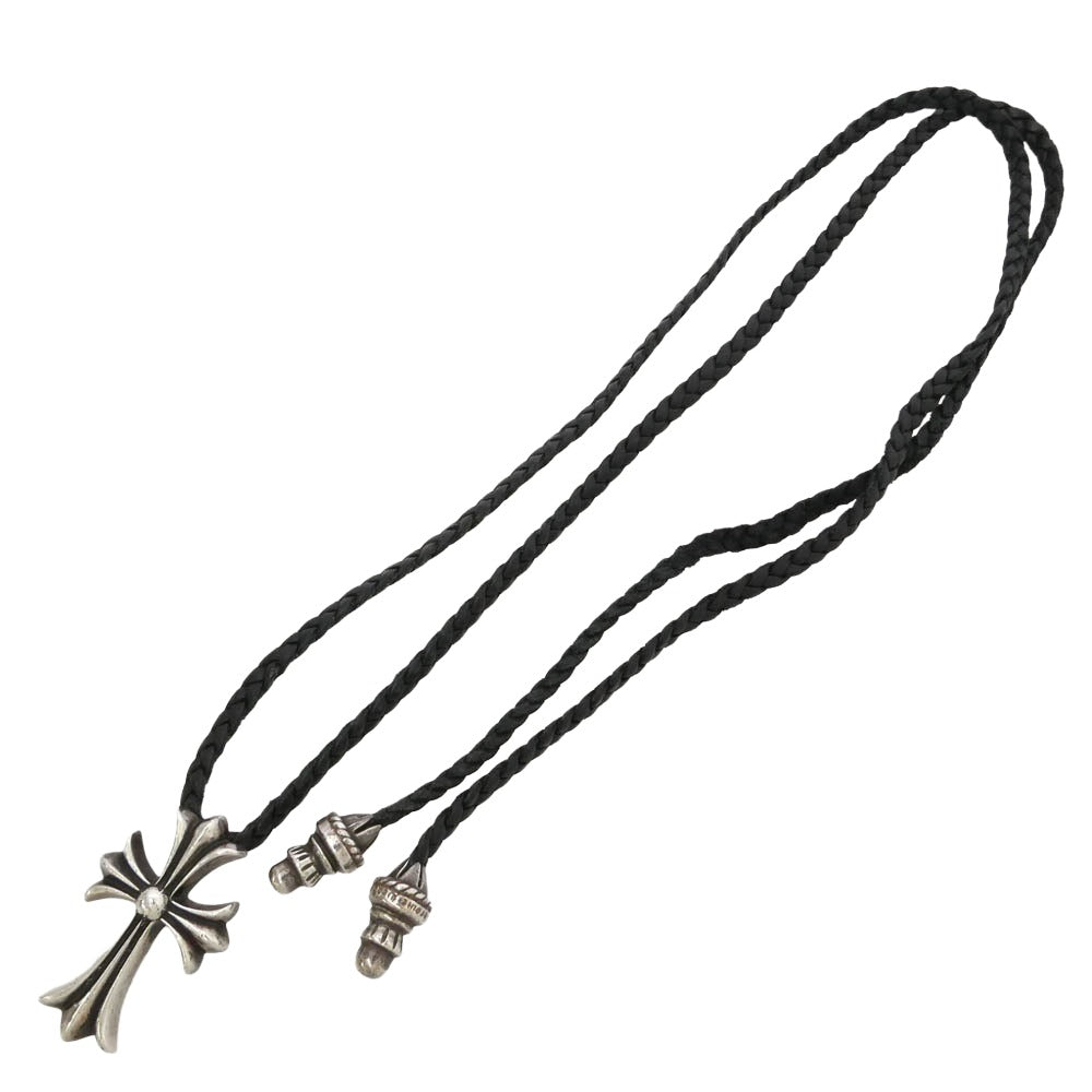 CHROME HEARTS クロムハーツ（原本無） GALF インテレクチュアルギャラリー購入証明書付属 CH CRS SML BC スモール CHクロス ボロチップ レザーブレード ネックレス ブラック系 シルバー系【中古】