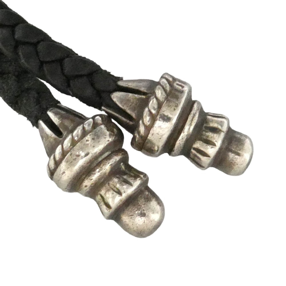 CHROME HEARTS クロムハーツ（原本無） GALF インテレクチュアルギャラリー購入証明書付属 CH CRS SML BC スモール CHクロス ボロチップ レザーブレード ネックレス ブラック系 シルバー系【中古】