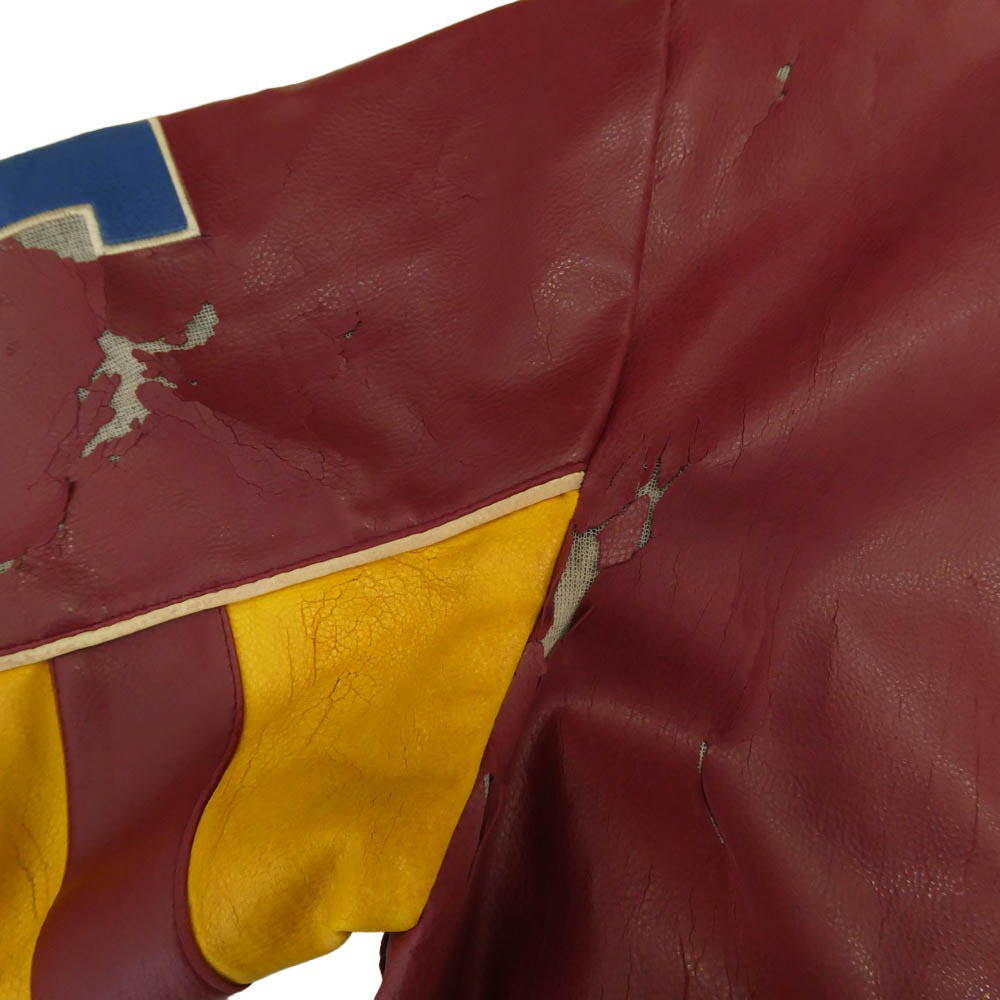 ジースリーアパレル NFL Washington Redskins ワシントン レッドスキンズ フェイクレザー ジャケット エンジ系 L【中古】