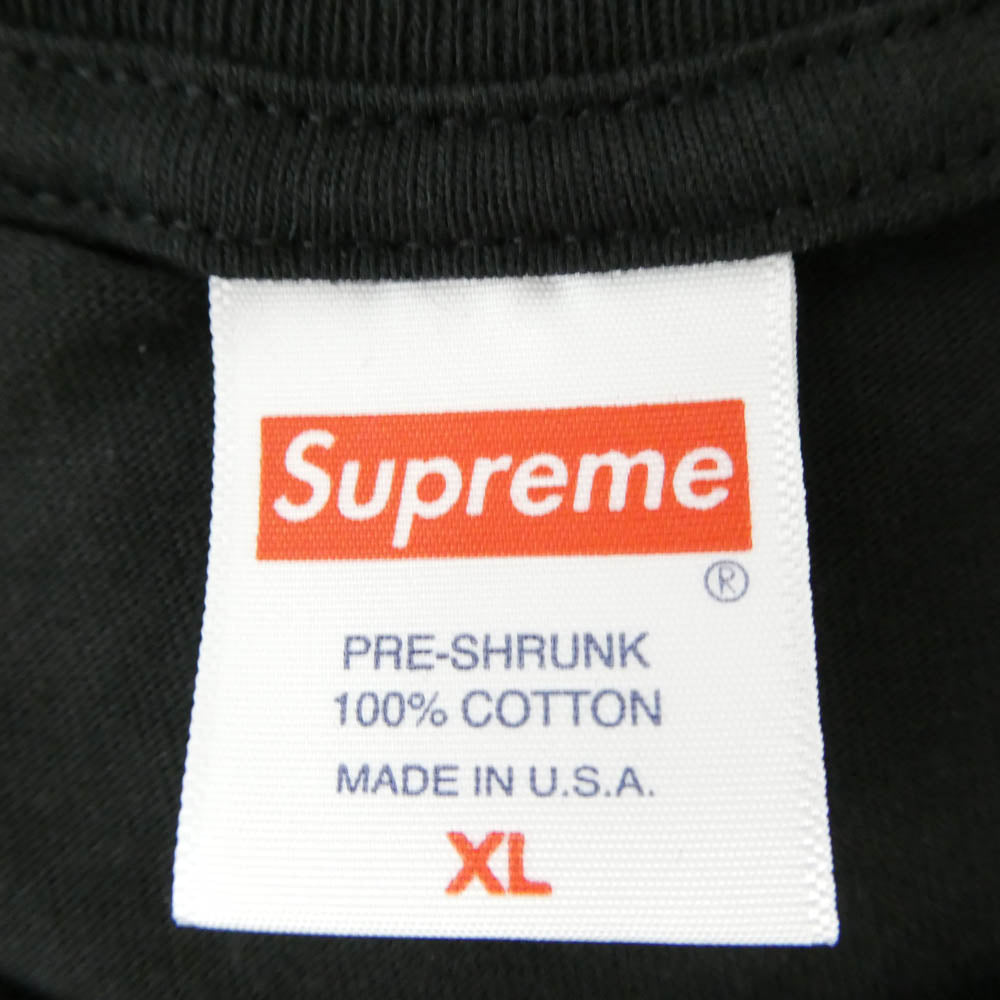 Supreme シュプリーム 22AW Slap Shot Tee スラップ ショット プリント 半袖 Tシャツ カットソー ブラック系 XL【極上美品】【中古】