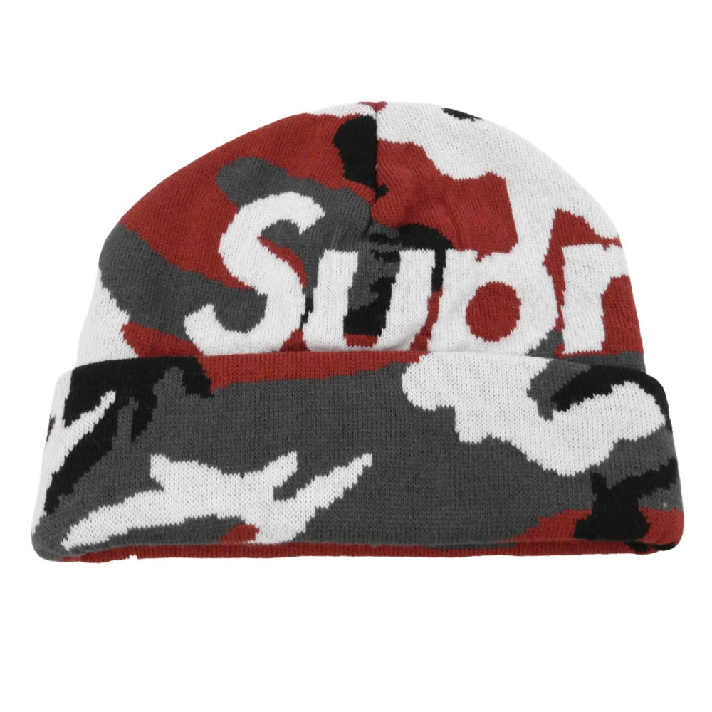 Supreme シュプリーム 25AW Camo Big Logo Beanie カモ ビッグロゴ ビーニー ニットキャップ マルチカラー系 58ｃｍ【極上美品】【中古】