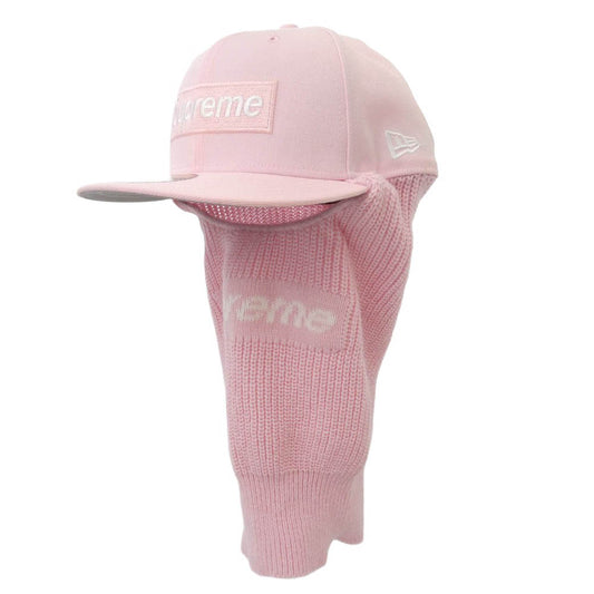 Supreme シュプリーム NEW ERA ニューエラ 25AW × New Era Box Logo Balaclava ニューエラ ボックスロゴ バラクラバ キャップ 帽子 ピンク系 7 1/4 57.7cm【極上美品】【中古】