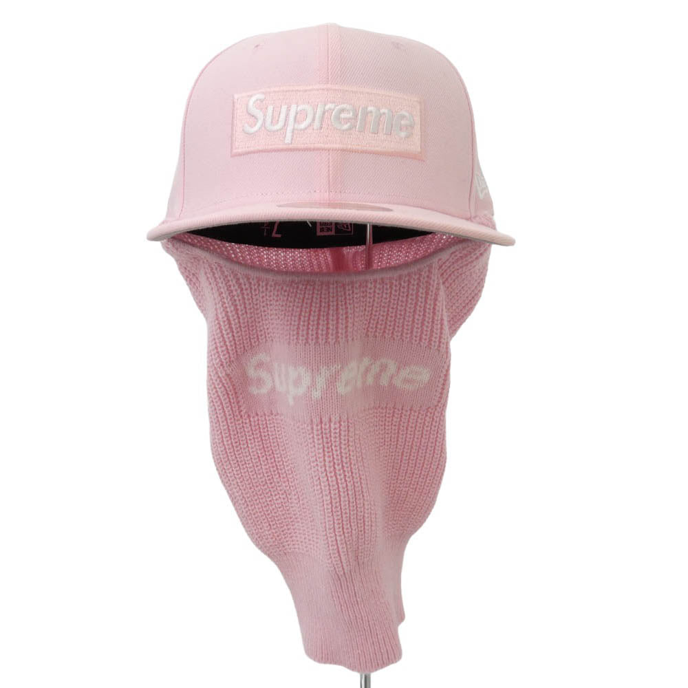Supreme シュプリーム NEW ERA ニューエラ 25AW × New Era Box Logo Balaclava ニューエラ ボックスロゴ バラクラバ キャップ 帽子 ピンク系 7 1/4 57.7cm【極上美品】【中古】