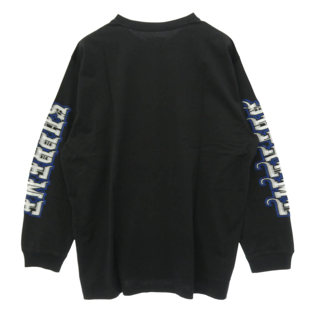 Supreme シュプリーム 25AW Intarsia Sleeve L/S Top インターシャ スリーブ 長袖 Tシャツ カットソー ブラック系 XL【極上美品】【中古】