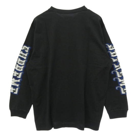 Supreme シュプリーム 25AW Intarsia Sleeve L/S Top インターシャ スリーブ 長袖 Tシャツ カットソー ブラック系 XL【極上美品】【中古】