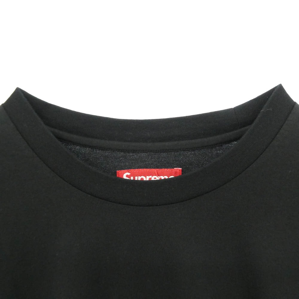 Supreme シュプリーム 25AW Intarsia Sleeve L/S Top インターシャ スリーブ 長袖 Tシャツ カットソー ブラック系 XL【極上美品】【中古】