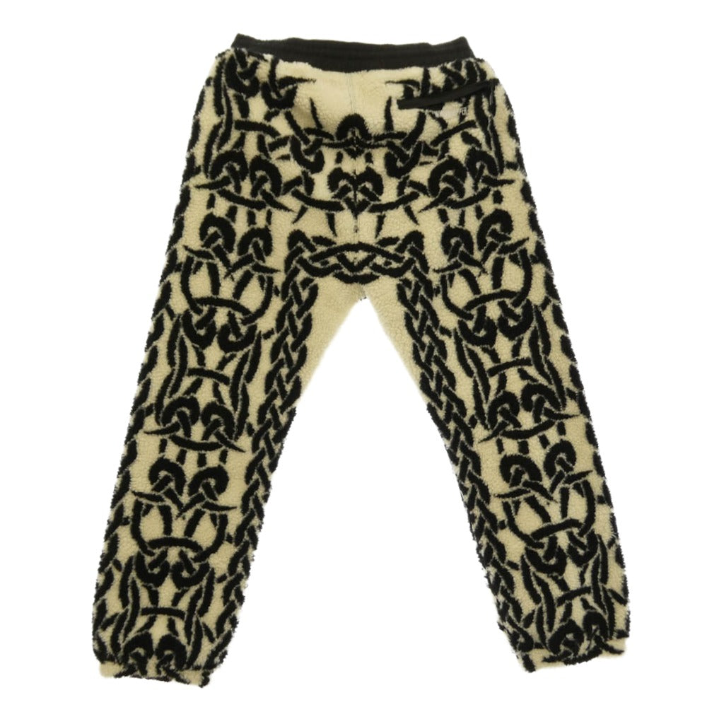 Supreme シュプリーム 21AW Celtic Knot WINDSTOPPER Fleece Pant ケルティックノット ウィンドストッパーフリース パンツ ブラック系 ホワイト系 M【極上美品】【中古】
