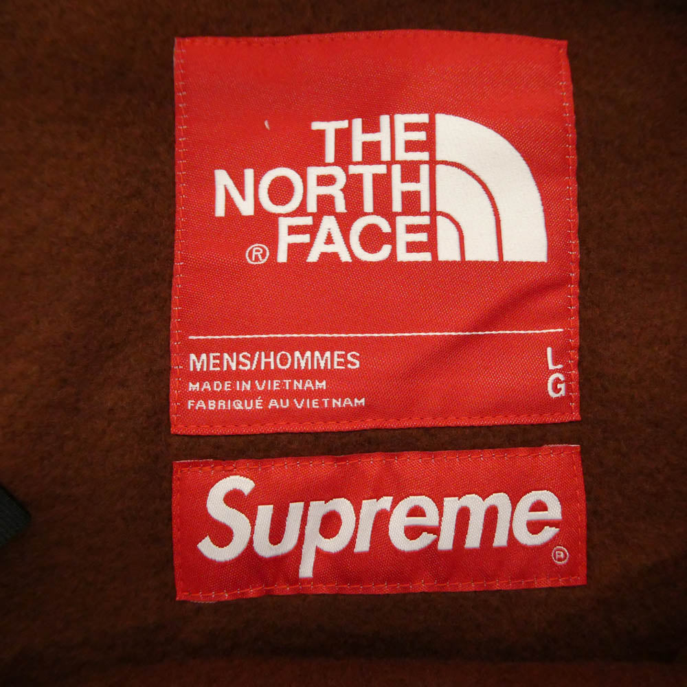 Supreme シュプリーム THE NORTH FACE ノースフェイス 22AW NA52208I × THE NORTH FACE ザノースフェイス Steep Tech Fleece Pullover スティープテック フリース プルオーバー フーデッド ジャケット ブラウン系 L【新古品】【未使用】【中古】