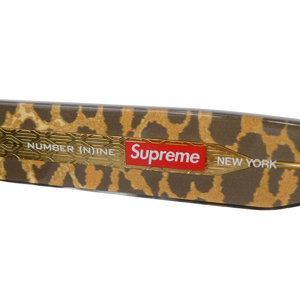 Supreme シュプリーム NUMBER(N)INE ナンバーナイン 25AW × Number Nine Sunglasses ナンバーナイン サングラス レオパード アイウェア メガネ フレーム：ブラウン系　レンズ：ブラック系【極上美品】【中古】
