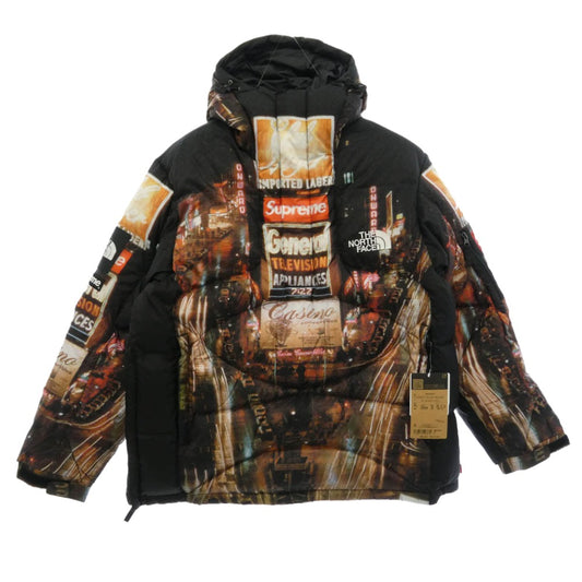 Supreme シュプリーム THE NORTH FACE ノースフェイス 22AW ND52205I × The North Face ザノースフェイス 800-Fill Half Zip Hooded Pullover ハーフジップ フーデッド プルオーバー ダウンジャケット マルチカラー系 L【新古品】【未使用】【中古】