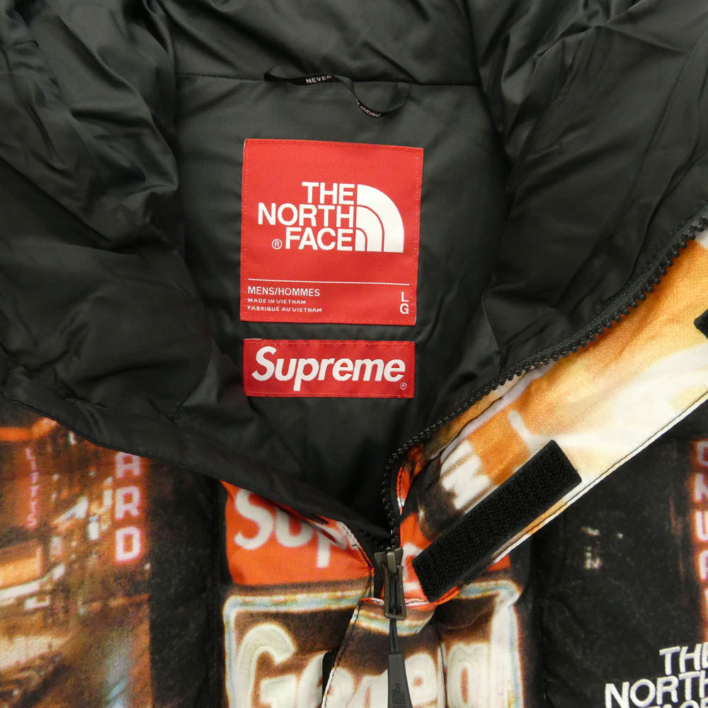 Supreme シュプリーム THE NORTH FACE ノースフェイス 22AW ND52205I × The North Face ザノースフェイス 800-Fill Half Zip Hooded Pullover ハーフジップ フーデッド プルオーバー ダウンジャケット マルチカラー系 L【新古品】【未使用】【中古】
