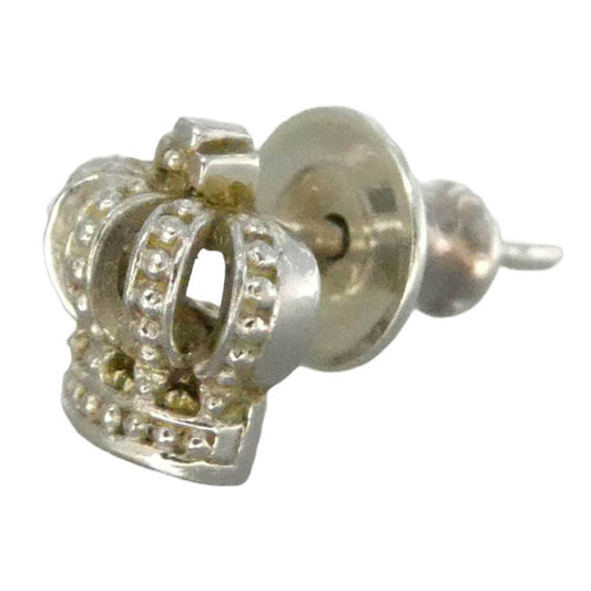 Justin Davis ジャスティンデイビス SEJ016 TINY CROWN EARRING タイニー クラウン ピアス シルバー系【中古】