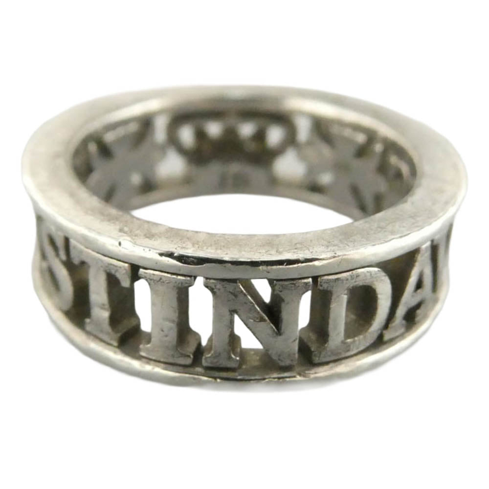Justin Davis ジャスティンデイビス SRJ666 MAD LOVE RING マッド ラブ クラウン ロゴ リング シルバー系 約12.5号【中古】